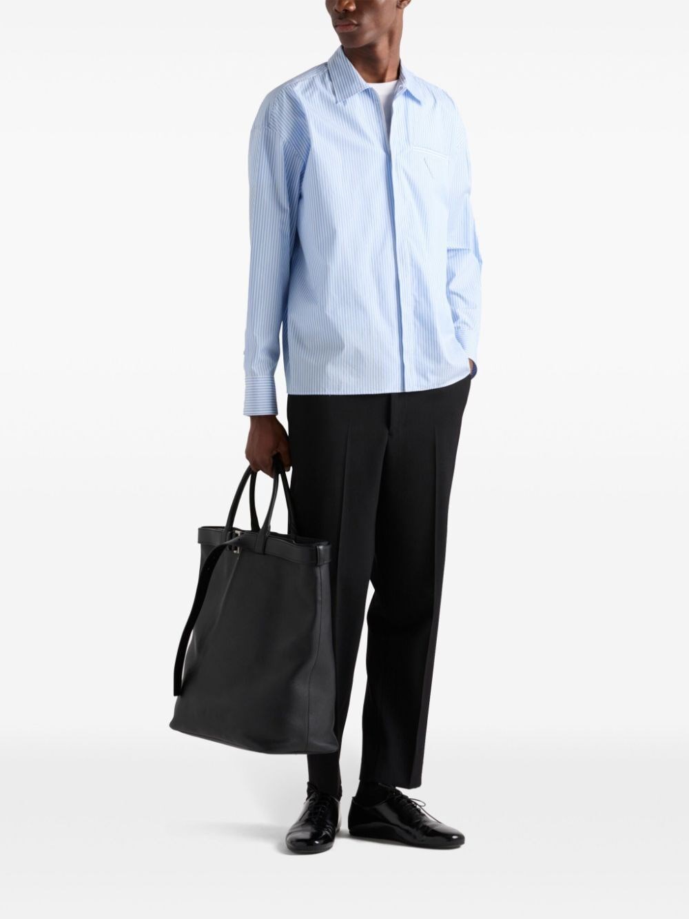 Prada Striped Shirt Consegna Veloce