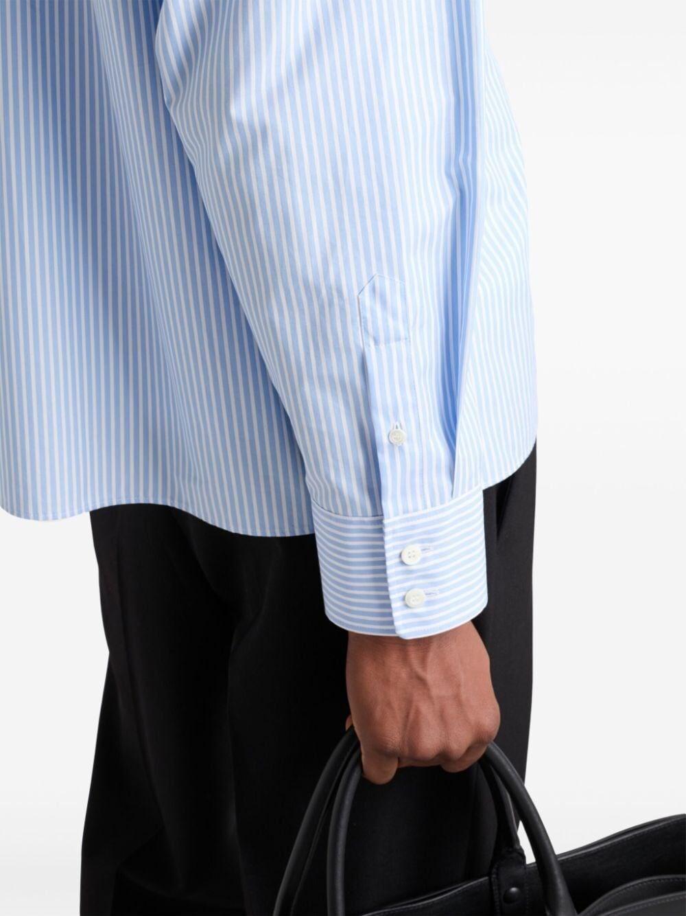 Prada Striped Shirt Consegna Veloce