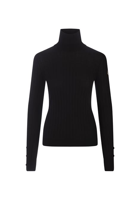 ﻿MONCLER Dolcevita a Coste Nera In Lana e Cashmere - MONCLER