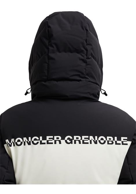 MONCLER GRENOBLE Completo Da Sci Imbottito In Piuma In Nero e Bianco - MONCLER GRENOBLE Convenienza