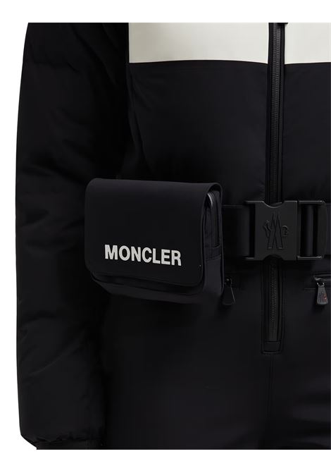 MONCLER GRENOBLE Completo Da Sci Imbottito In Piuma In Nero e Bianco - MONCLER GRENOBLE Convenienza