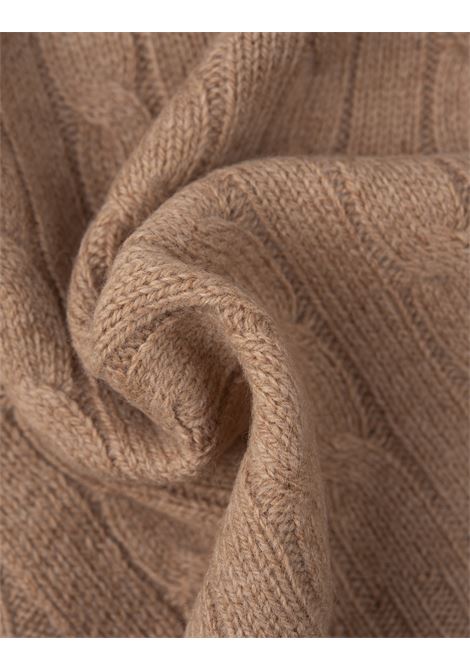 RALPH LAUREN Sciarpa In Lana e Cashmere a Trecce Beige - RALPH LAUREN Novità