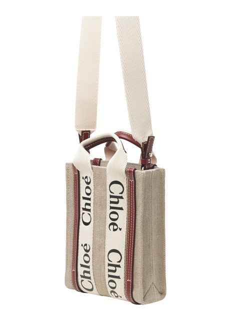 CHLOÉ Tote Bag Mini North South In White - Brown - CHLOÉ Sconto