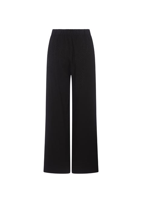 PHILIPP PLEIN Pantaloni Stile Pigiama Neri Monogram - PHILIPP PLEIN Vendita Economica