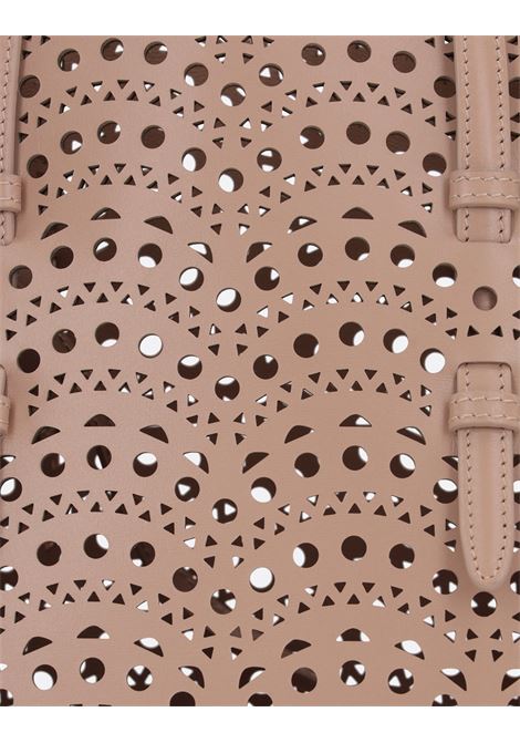 ALAIA Borsa Tote Mina 25 In Pelle Vienne a Onde Sabbia - ALAIA Italy