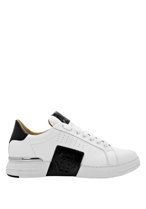 PHILIPP PLEIN Sneakers Phantom Kick$ Bianche e Nere - PHILIPP PLEIN