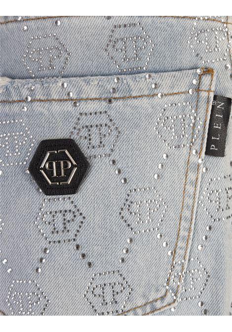 PHILIPP PLEIN Jeans Mom Fit Strass Monogram - PHILIPP PLEIN Nuovo
