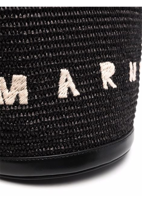 MARNI Borsa Tropicalia Piccola Nera In Pelle e Rafia - MARNI Bestseller