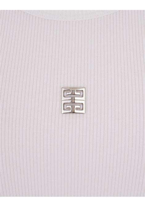 GIVENCHY Top Bianco Con Placca Logo - GIVENCHY Presa