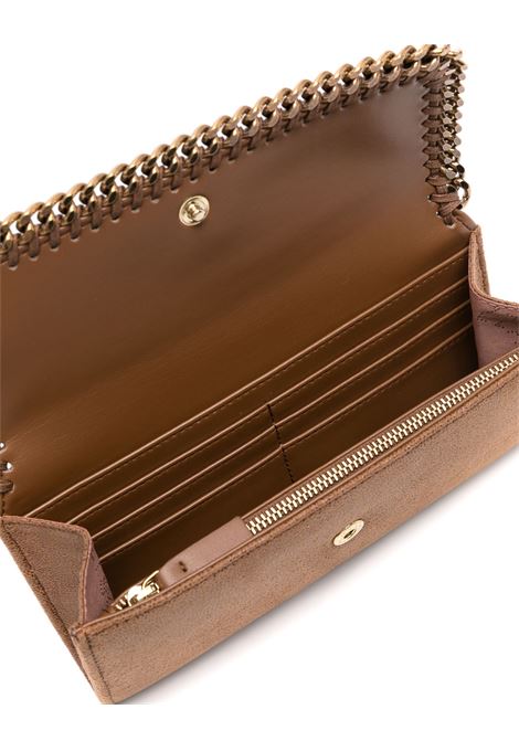 STELLA MCCARTNEY Portafoglio Continental Falabella Pecan e Oro - STELLA MCCARTNEY Moda