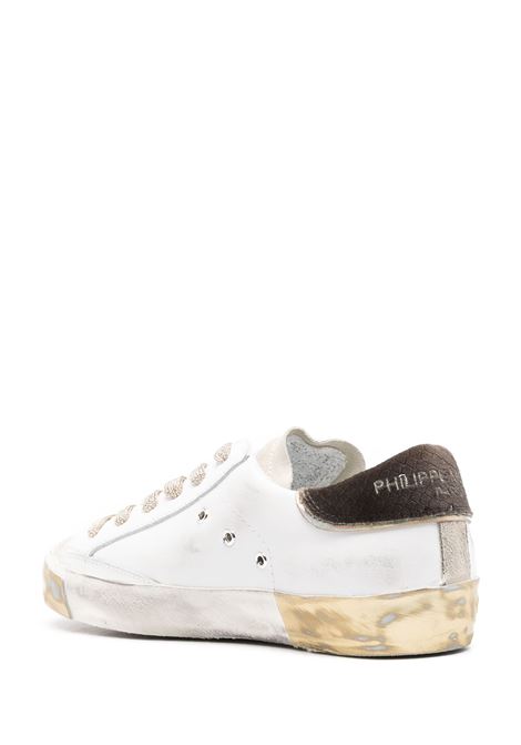 PHILIPPE MODEL Sneakers Prsx Bianche Oro e Marroni - PHILIPPE MODEL Spedizione Gratuita