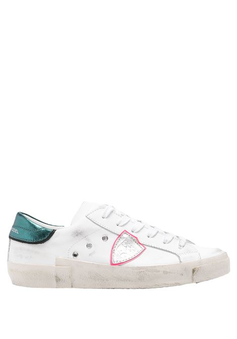 PHILIPPE MODEL Sneakers Prsx Bianche e Petrolio - PHILIPPE MODEL Pezzi Unici