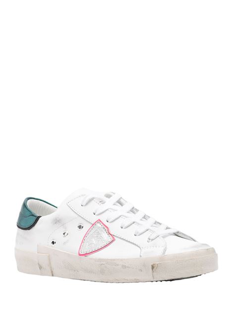 PHILIPPE MODEL Sneakers Prsx Bianche e Petrolio - PHILIPPE MODEL Pezzi Unici