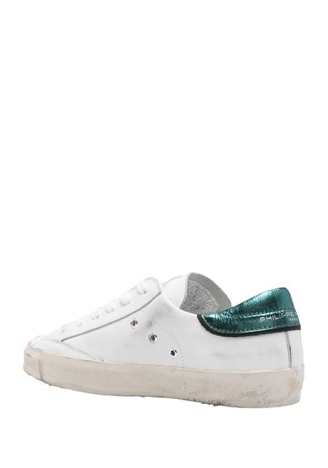 PHILIPPE MODEL Sneakers Prsx Bianche e Petrolio - PHILIPPE MODEL Pezzi Unici