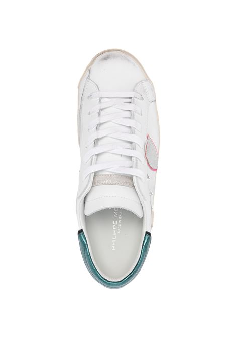 PHILIPPE MODEL Sneakers Prsx Bianche e Petrolio - PHILIPPE MODEL Pezzi Unici