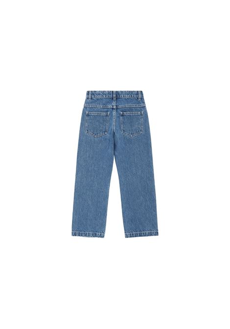 FENDI KIDS Jeans Blu Medio Con Ricamo Logo - FENDI KIDS Promozione Limitata