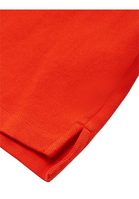FENDI KIDS Polo In Piquet Di Cotone Rosso Gesso Con Bollo Bianco - FENDI KIDS Shopping Online