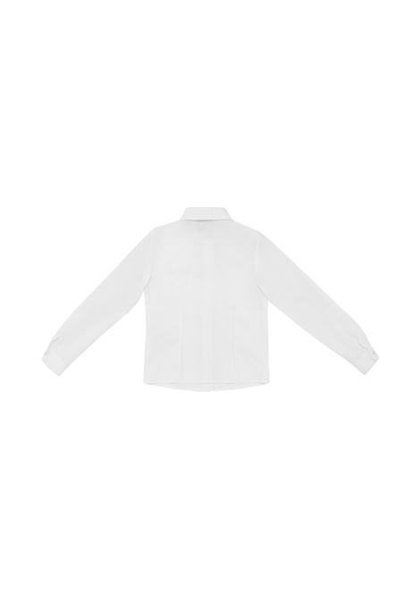 FENDI KIDS Camicia In Popeline Di Cotone Gesso Con Logo - FENDI KIDS Prezzo Ridotto