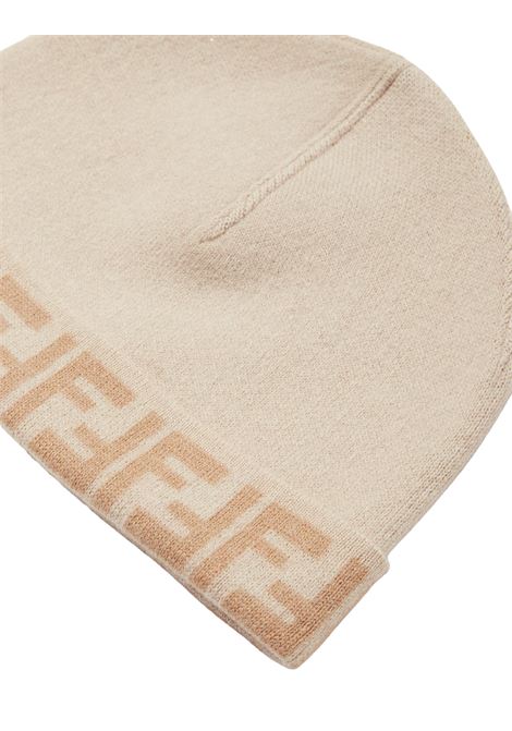FENDI KIDS Cappello Reversibile Beige Con Logo FF - FENDI KIDS Saldi