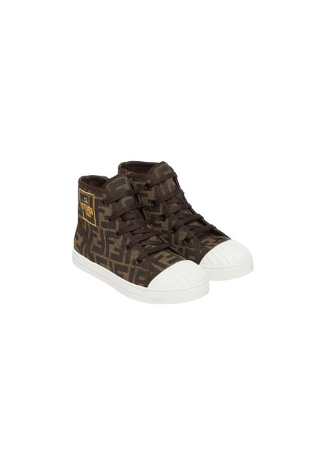 FENDI KIDS Sneakers Mid-Top Con Logo FF All-Over - FENDI KIDS Hotsell