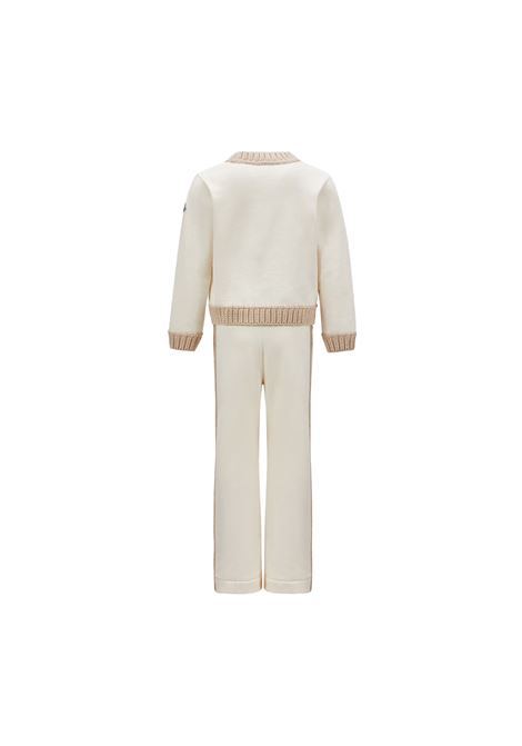 MONCLER ENFANT Set Sportivo Bianco Con Logo e Orli In Maglia - MONCLER ENFANT I Più Venduti