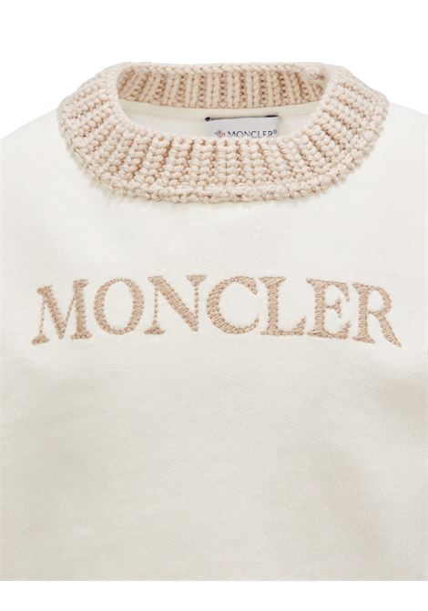 MONCLER ENFANT Set Sportivo Bianco Con Logo e Orli In Maglia - MONCLER ENFANT I Più Venduti