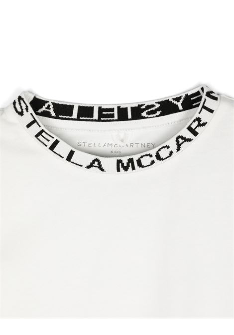 STELLA MCCARTNEY KIDS T-Shirt Bianca Con Logo Sul Girocollo - STELLA MCCARTNEY KIDS Negozio