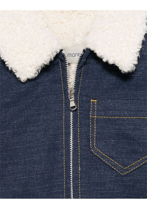 SIMONETTA Giacca In Denim Blu Con Collo in Finto Shearling - SIMONETTA 2025