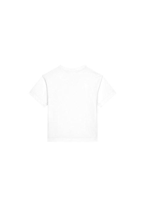 DOLCE & GABBANA KIDS T-Shirt Bianca Con Placca Logata - DOLCE & GABBANA KIDS Nuovo