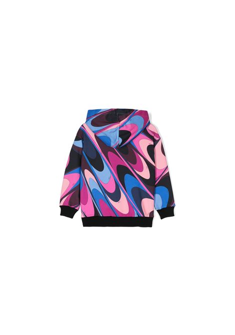 EMILIO PUCCI JUNIOR Felpa Con Cappuccio e Stampa Onde - EMILIO PUCCI JUNIOR Spedizione Gratuita