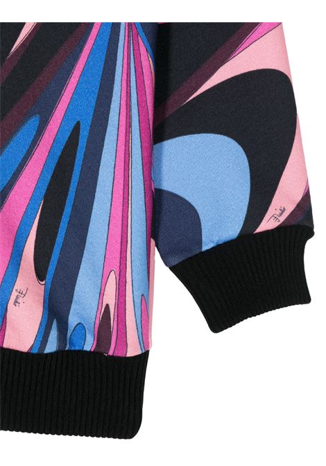 EMILIO PUCCI JUNIOR Felpa Con Cappuccio e Stampa Onde - EMILIO PUCCI JUNIOR Spedizione Gratuita