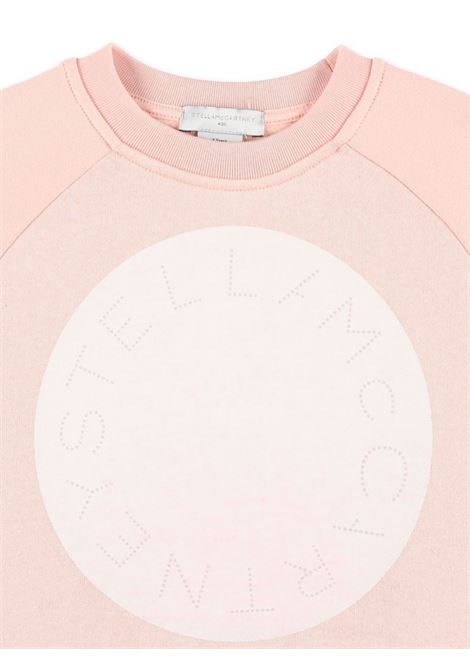 STELLA MCCARTNEY KIDS Felpa Rosa Con Disco Logo - STELLA MCCARTNEY KIDS Negozi Online