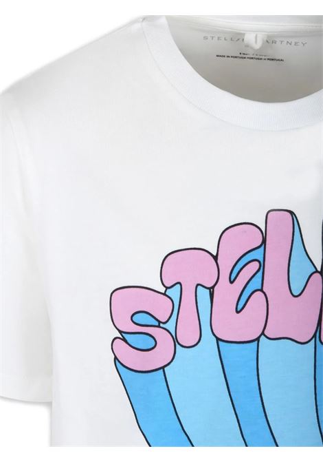 STELLA MCCARTNEY KIDS T-Shirt Bianca Con Grafica Stella - STELLA MCCARTNEY KIDS Prezzo Ridotto