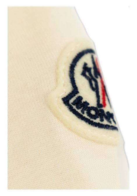 MONCLER ENFANT T-Shirt Bianca Con Logo Di Cristalli - MONCLER ENFANT Saldi