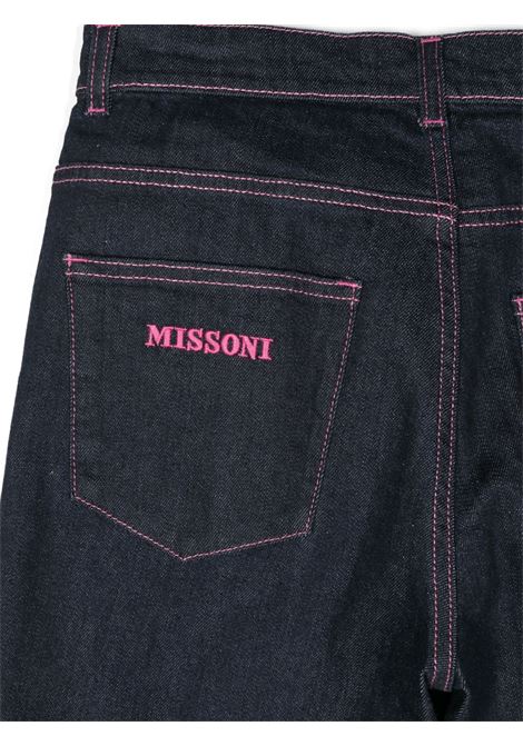 MISSONI KIDS Jeans Blu Scuro Con Logo e Motivo Zigzag - MISSONI KIDS Hotsell
