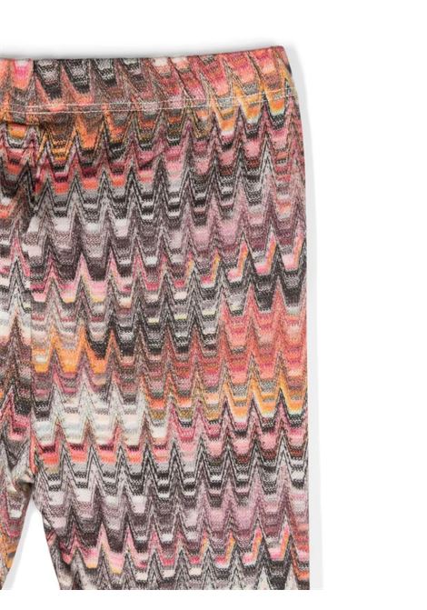 MISSONI KIDS Leggings In Viscosa Stretch Con Motivo Zigzag Multicolore - MISSONI KIDS Vendita Calda