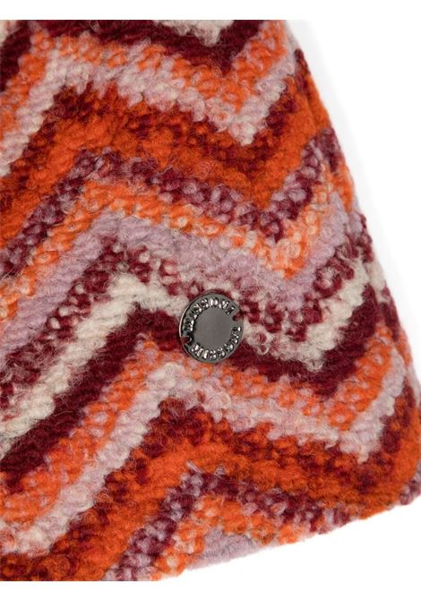 MISSONI KIDS Shorts Misto Lana Con Motivo Zigzag Rosso e Arancione - MISSONI KIDS Saldi Di Fabbrica