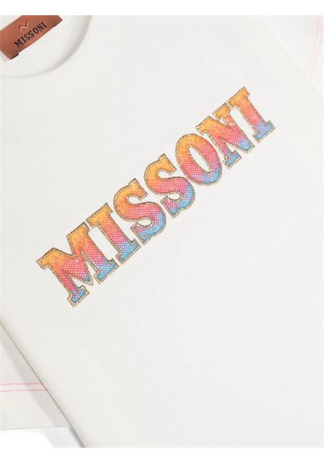 MISSONI KIDS T-Shirt Bianca Con Logo Multicolore - MISSONI KIDS 2025