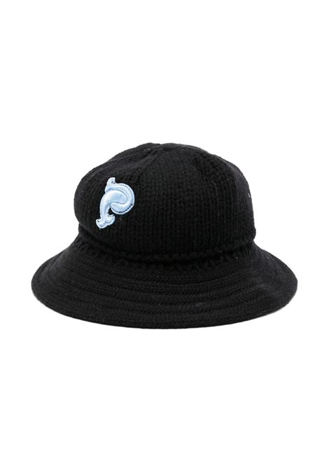 EMILIO PUCCI JUNIOR Cappello Da Pescatore Nero Con Applicazione Logo - EMILIO PUCCI JUNIOR In Linea