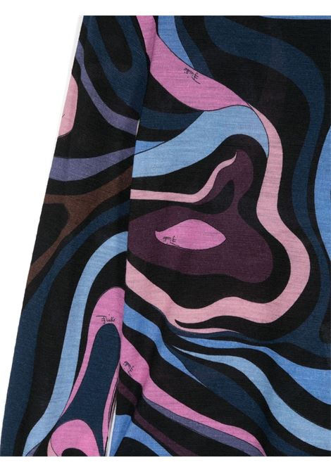 EMILIO PUCCI JUNIOR Dolcevita In Lana Con Stampa Onde - EMILIO PUCCI JUNIOR Promozione