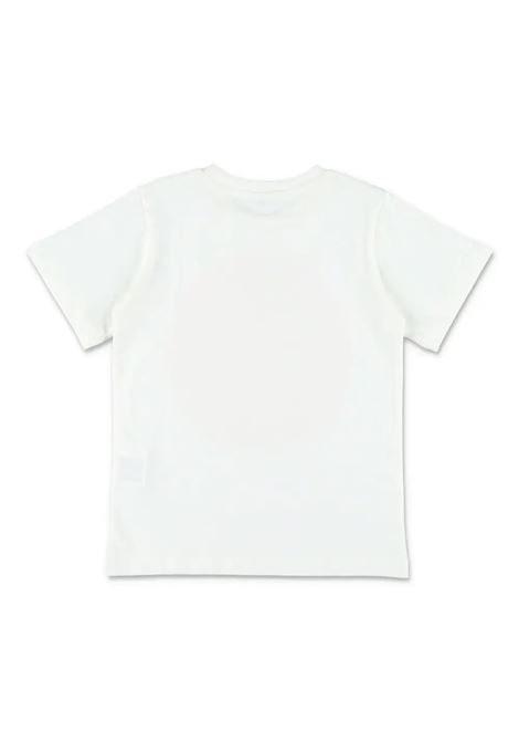STELLA MCCARTNEY KIDS T-Shirt Bianca Con Logo Circolare Rosa - STELLA MCCARTNEY KIDS Qualità Garantita