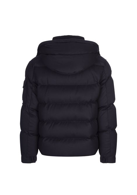 MONCLER Piumino Corto Vezere Blu Notte Con Cappuccio - MONCLER Consegna Veloce