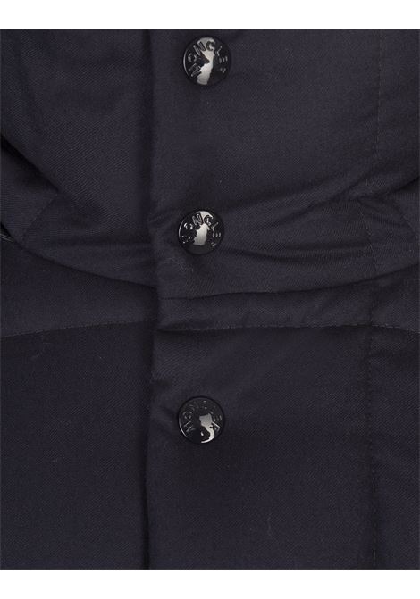 MONCLER Piumino Corto Vezere Blu Notte Con Cappuccio - MONCLER Consegna Veloce