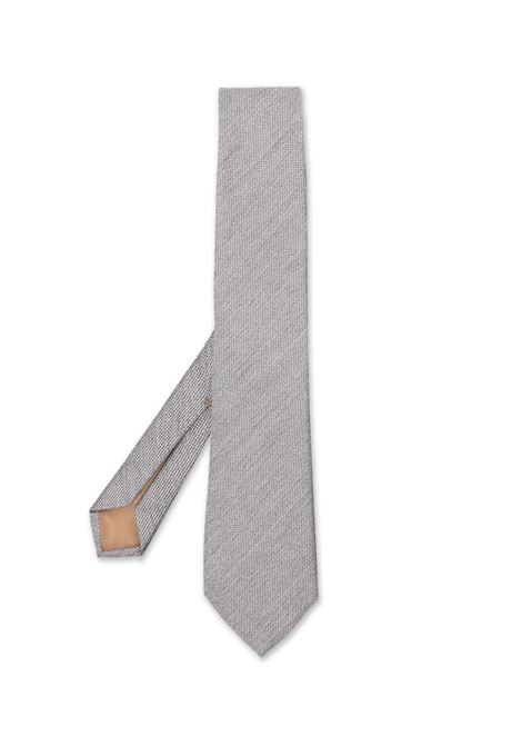 BOSS Cravatta Jacquard Grigia - BOSS Sottocosto