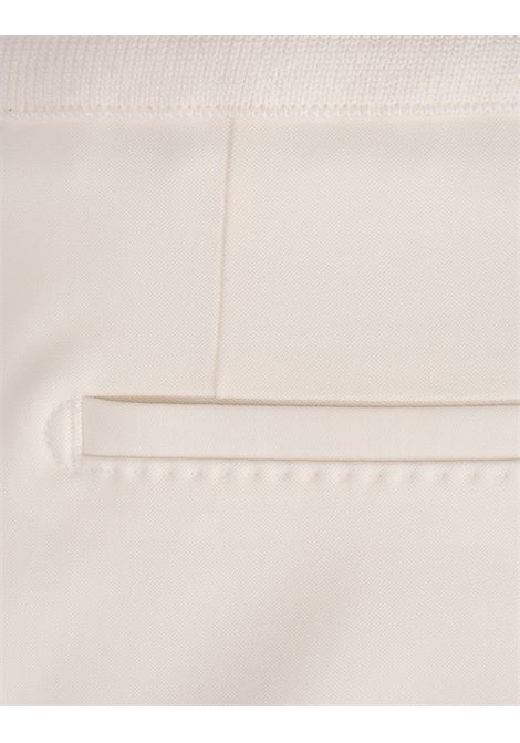 BOSS Pantaloni Affusolati In Lana Stretch Bianca - BOSS Convenienza