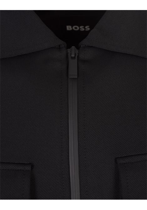 BOSS Sovracamicia Nera Con Zip - BOSS Novità