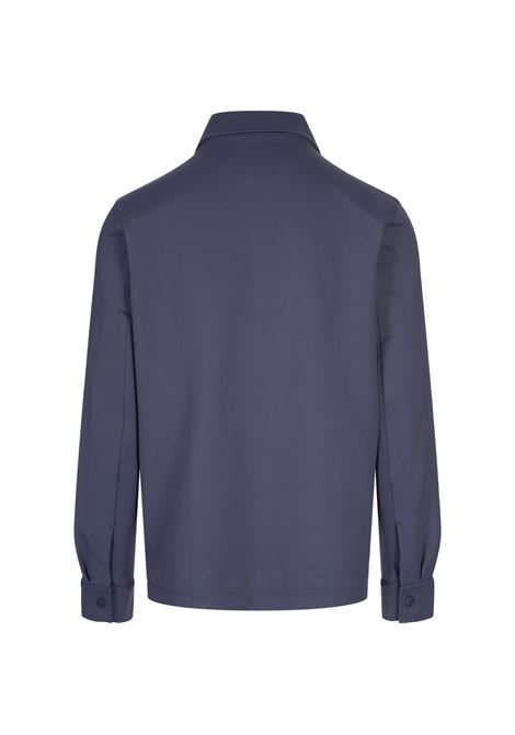 BOSS Sovracamicia Blu Con Zip - BOSS Presa