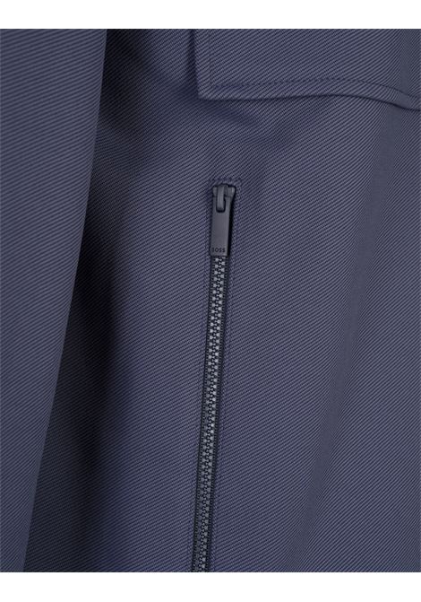 BOSS Sovracamicia Blu Con Zip - BOSS Presa