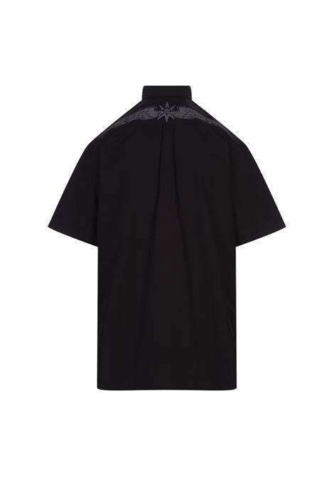 GIVENCHY Camicia Nera Con Stampa Logo Con Ali - GIVENCHY Economico