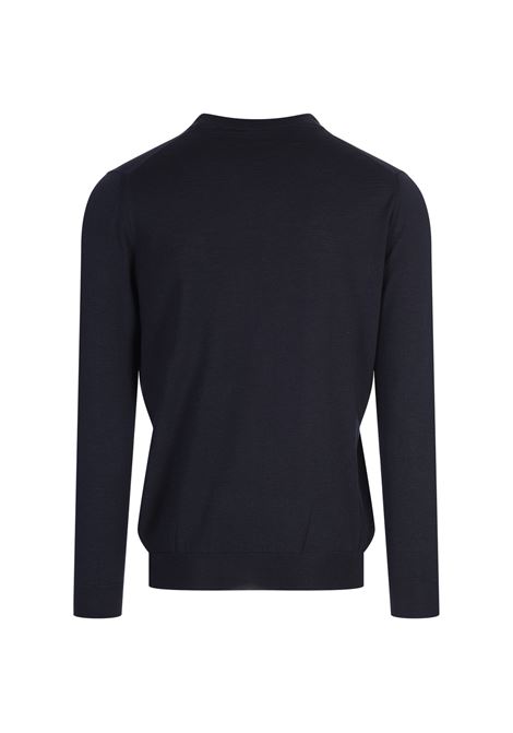 KITON Pullover Scollo a V In Seta e Cashmere Blu - KITON Saldi